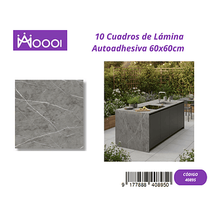 10 cuadros de Lamina Autoadhesiva 60x60cm
