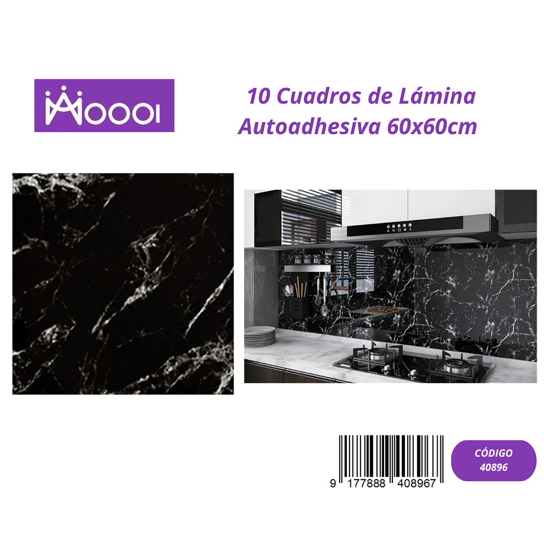 10 cuadros de Lamina Autoadhesiva 60x60cm 1