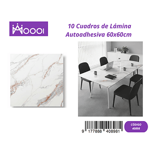 10 cuadros de Lamina Autoadhesiva 60x60cm