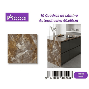 10 cuadros de Lamina Autoadhesiva 60x60cm