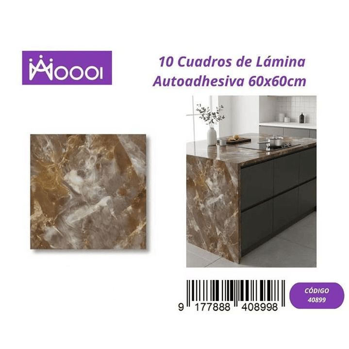 10 cuadros de Lamina Autoadhesiva 60x60cm 1