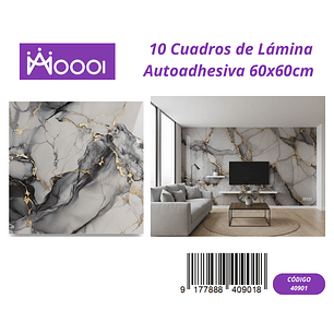 10 cuadros de Lamina Autoadhesiva 60x60cm