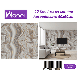 10 cuadros de Lamina Autoadhesiva 60x60cm