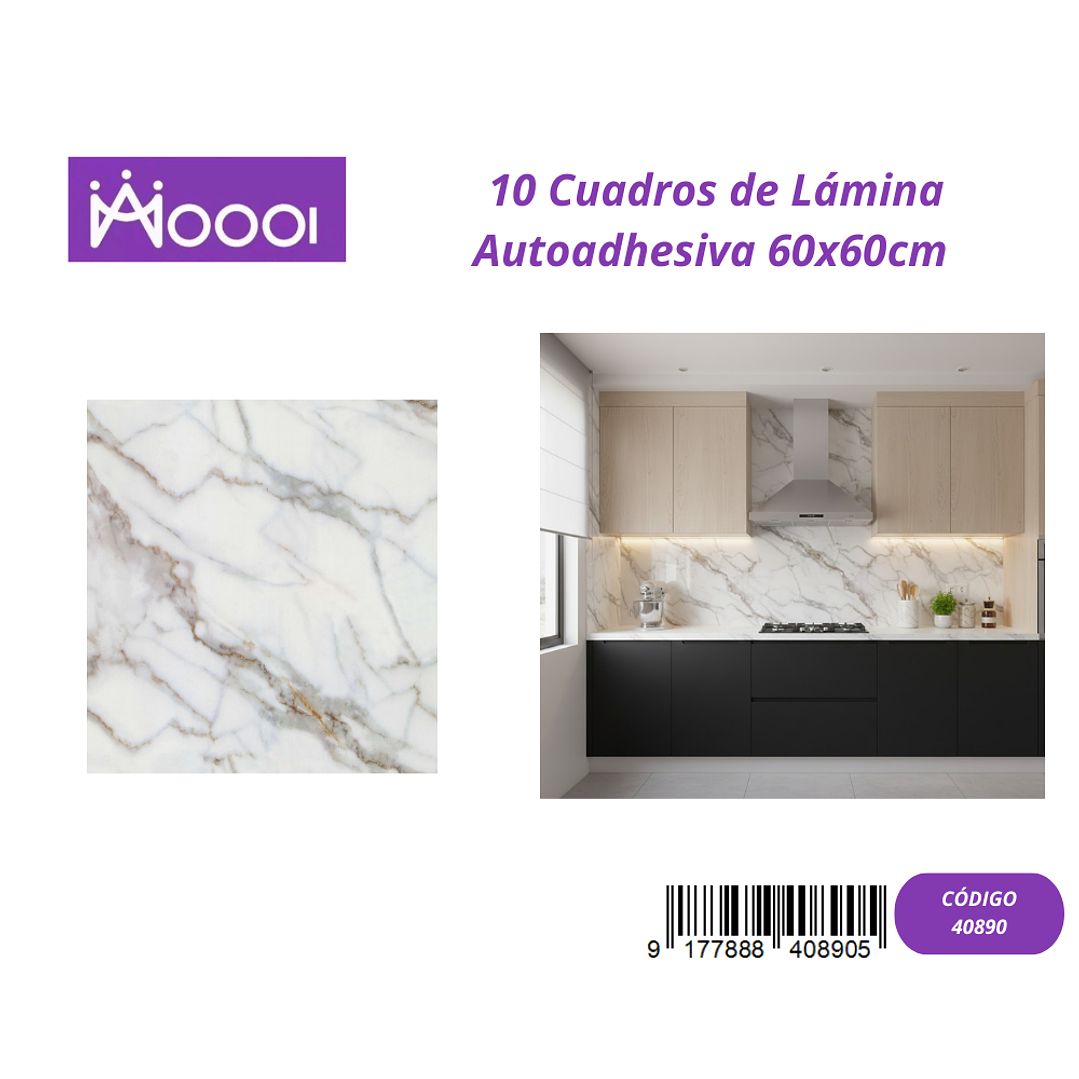 10 cuadros de Lamina Autoadhesiva 60x60cm 1