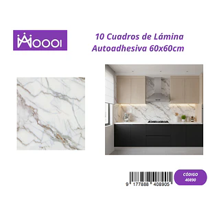 10 cuadros de Lamina Autoadhesiva 60x60cm