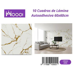 10 cuadros de Lamina Autoadhesiva 60x60cm