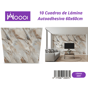 10 cuadros de Lamina Autoadhesiva 60x60cm