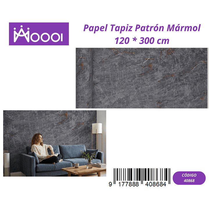 Papel Tapiz Patron Marmol 120 * 300 cm 1