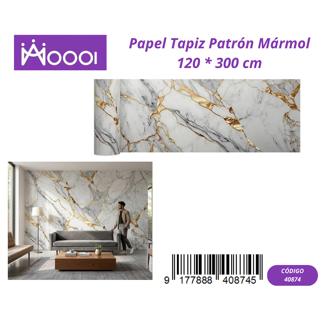 Papel Tapiz Patron Marmol 120 * 300 cm 1