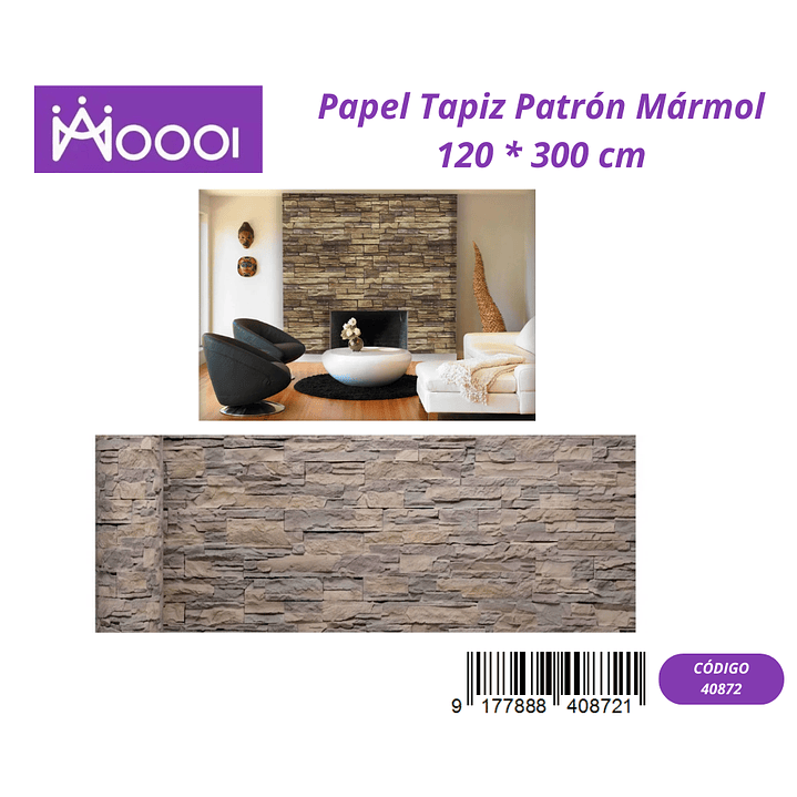 Papel Tapiz Patron Marmol 120 * 300 cm 1