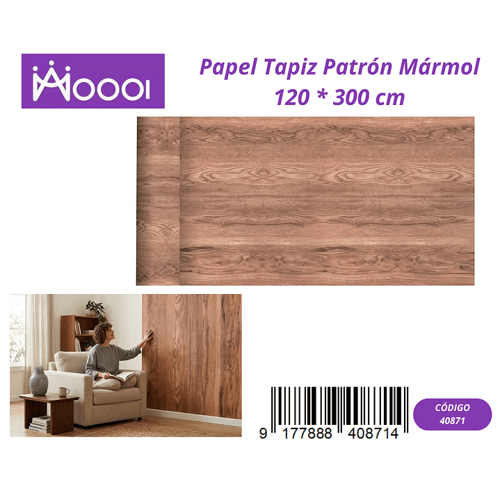 Papel Tapiz Patron Marmol 120 * 300 cm 1