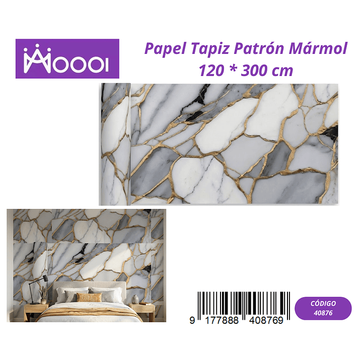 Papel Tapiz Patron Marmol 120 * 300 cm 1