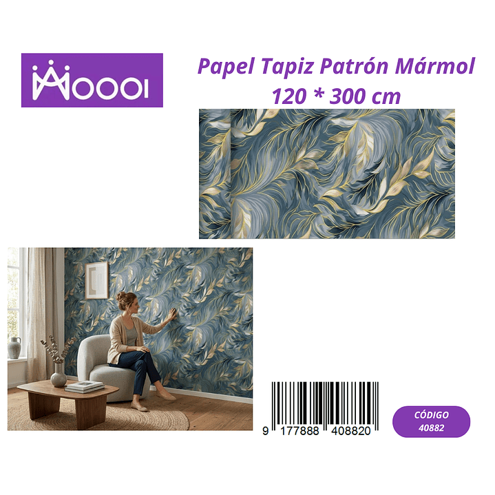 Papel Tapiz Patron Marmol 120 * 300 cm 1