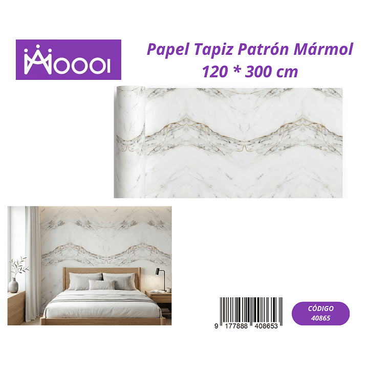 Papel Tapiz Patron Marmol 120 * 300 cm 1