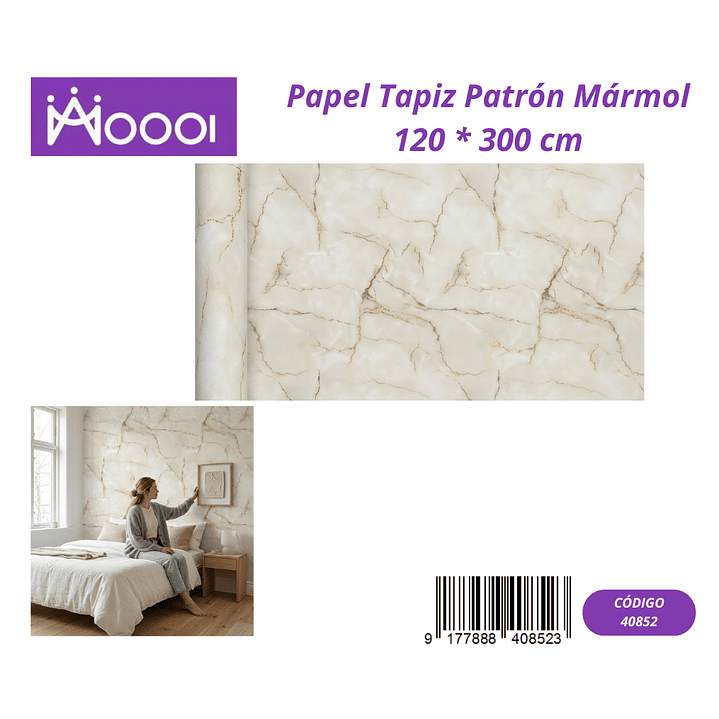 Papel Tapiz Patron Marmol 120 * 300 cm 1