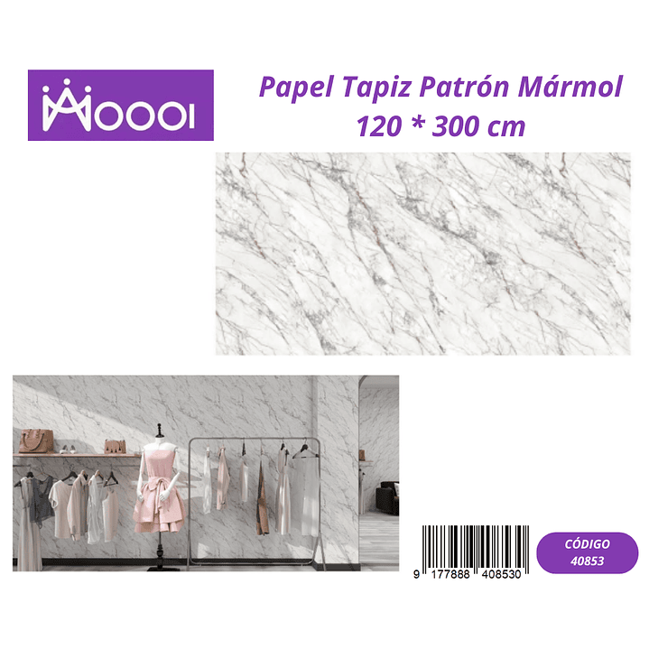 Papel Tapiz Patron Marmol 120 * 300 cm 1