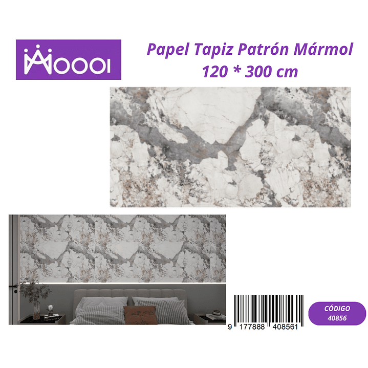 Papel Tapiz Patron Marmol 120 * 300 cm 1