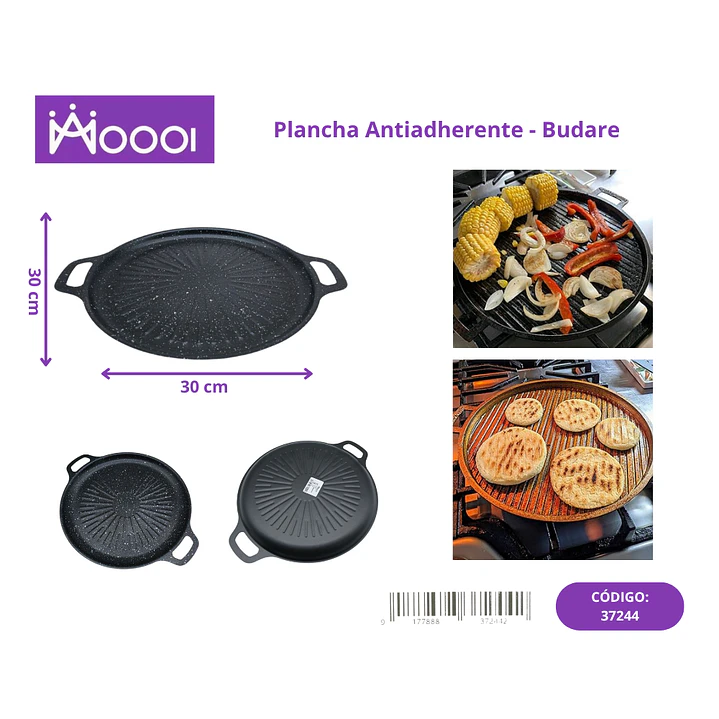 PLANCHA ANTIADHERENTE - BUDARE 30CM Precio publicado al por mayor 3 unidades del mismo 1