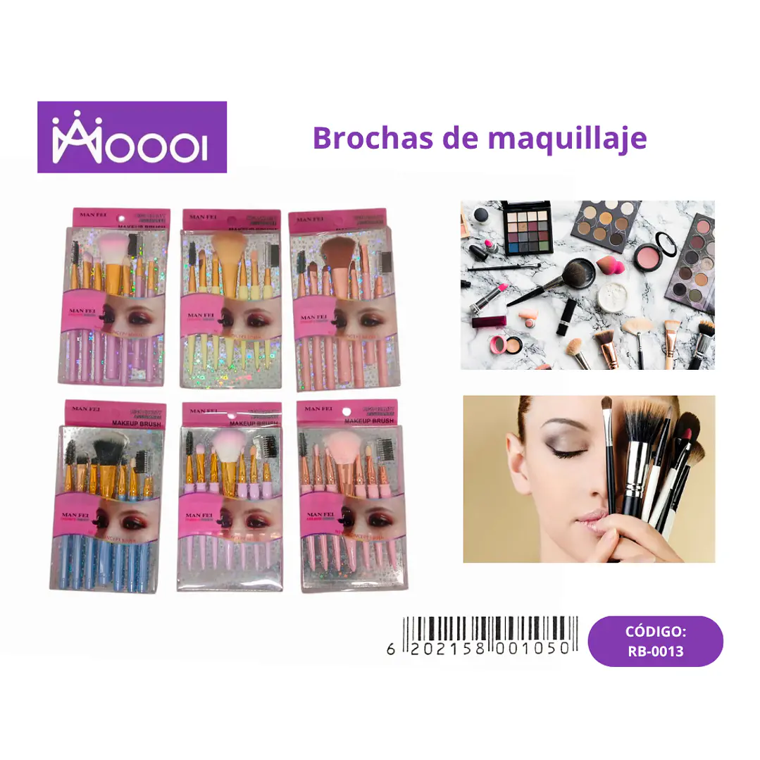 BROCHAS DE MAQUILLAJE 7PCS Precio publicado al por mayor 3 unidades del mismo 1