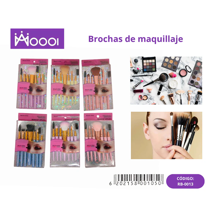 BROCHAS DE MAQUILLAJE 7PCS Precio publicado al por mayor 3 unidades del mismo 1