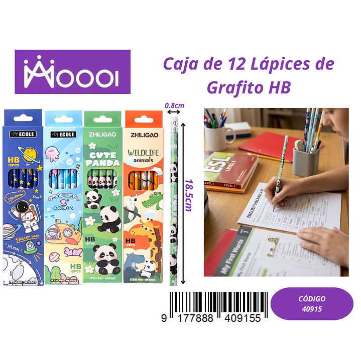 CAJA DE 12 LÁPICES DE GRAFITO  1