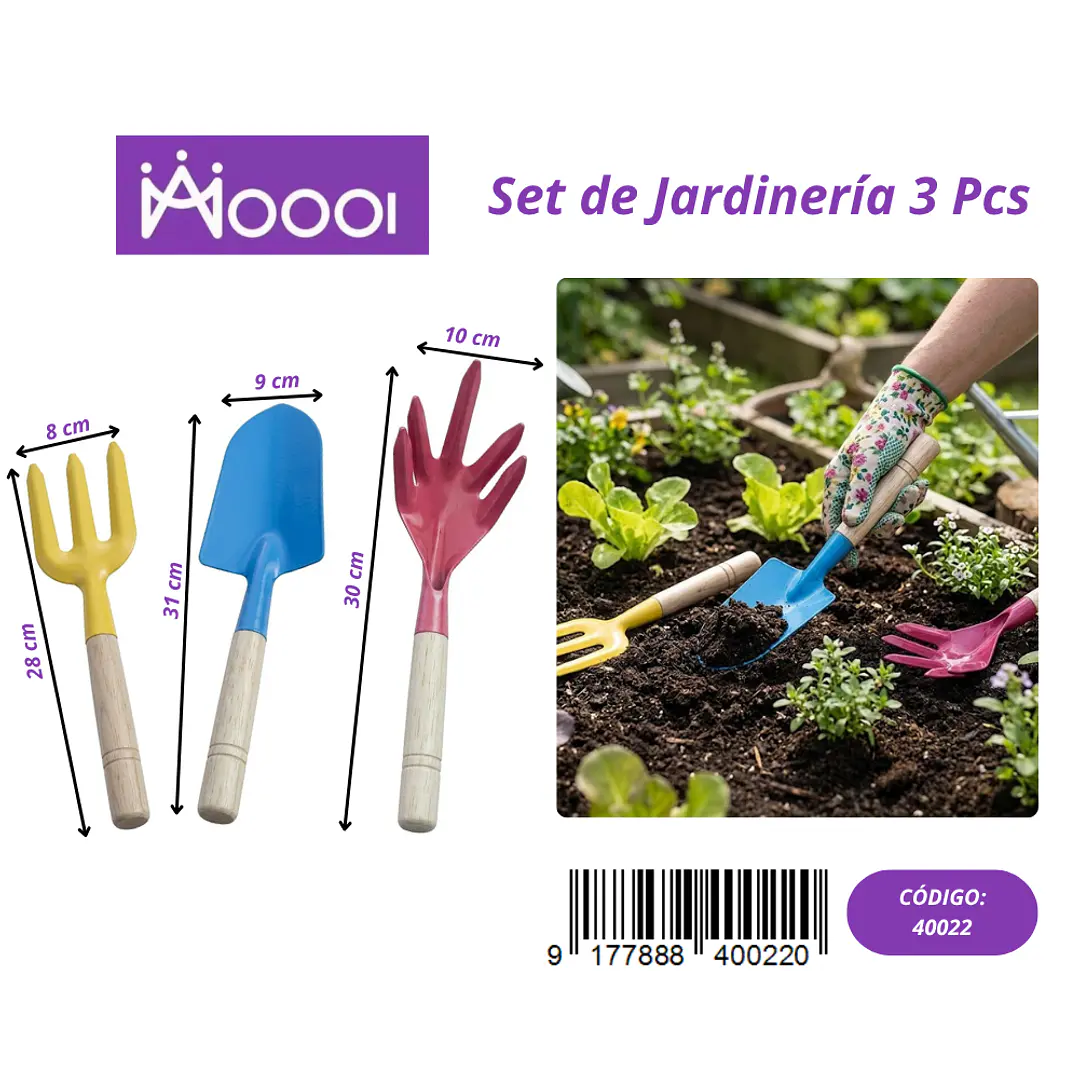 SET DE JARDINERIA 3 PCS Precio publicado al por mayor 3 unidades del mismo 1