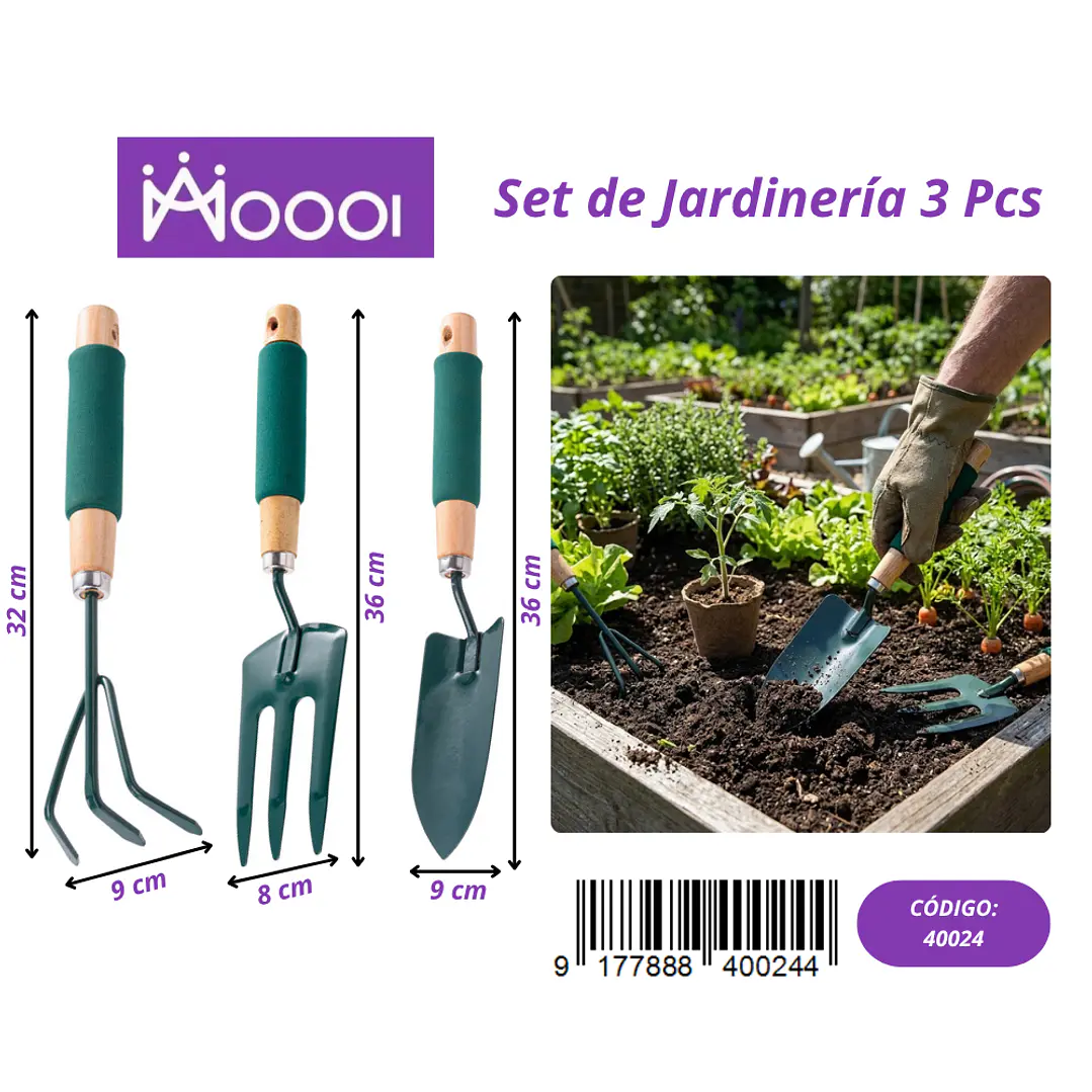SET DE JARDINERIA 3 PCS Precio publicado al por mayor 3 unidades del mismo 1