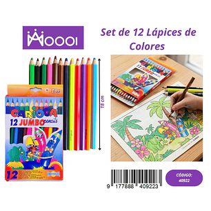CAJA DE 12 LÁPICES DE COLORES Precio publicado al por mayor 3 unidades del mismo