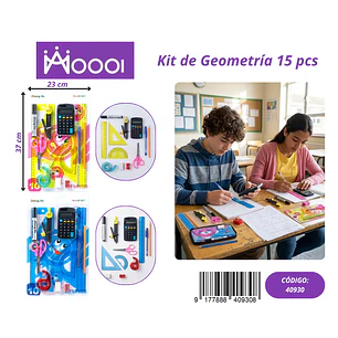 KIT DE GEOMETRIA 15PCS Precio publicado al por mayor 3 unidades del mismo