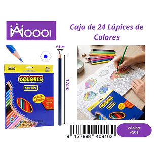 CAJA DE 24 LÁPICES DE COLORES Precio publicado al por mayor 3 unidades del mismo