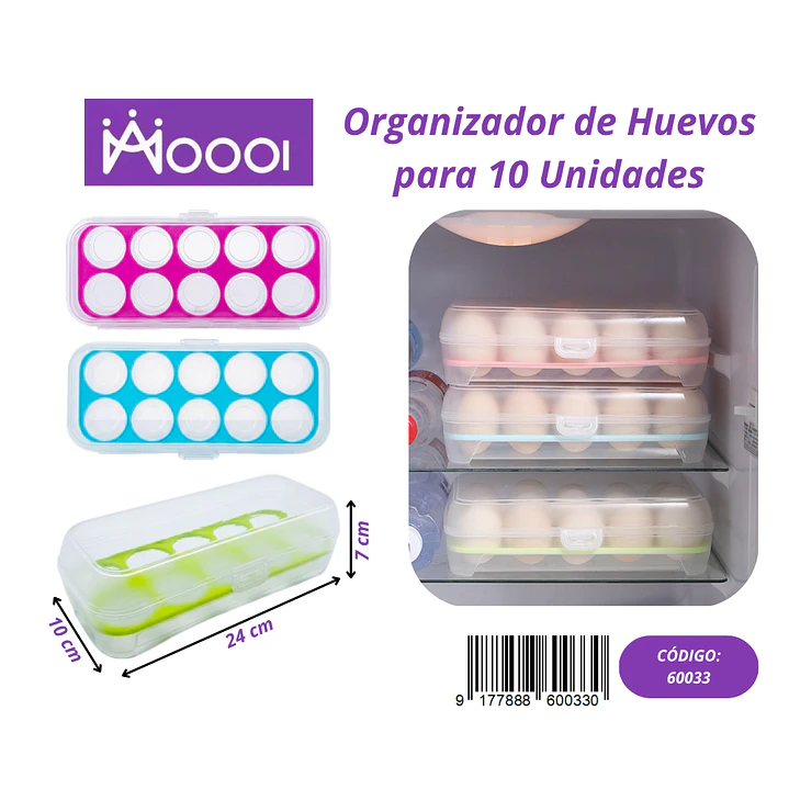 ORGANIZADOR DE HUEVOS PARA 10uds Precio publicado al por mayor 3 unidades del mismo 1