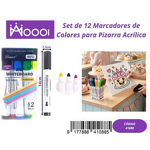 SET DE 12 MARCADORES DE COLORES ACRILICOS Precio publicado al por mayor 3 unidades del mismo