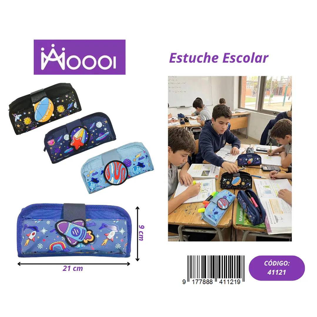 ESTUCHE ESCOLAR DISEÑO ESPACIAL MASCULINO Precio publicado al por mayor 3 unidades del mismo 1