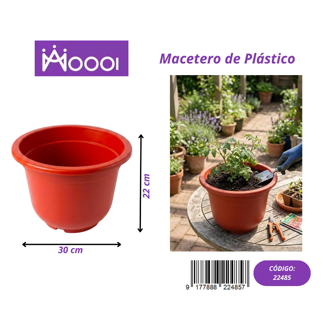 MACETERO DE PLÁSTICO Precio publicado al por mayor 3 unidades del mismo 1