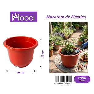 MACETERO DE PLÁSTICO Precio publicado al por mayor 3 unidades del mismo