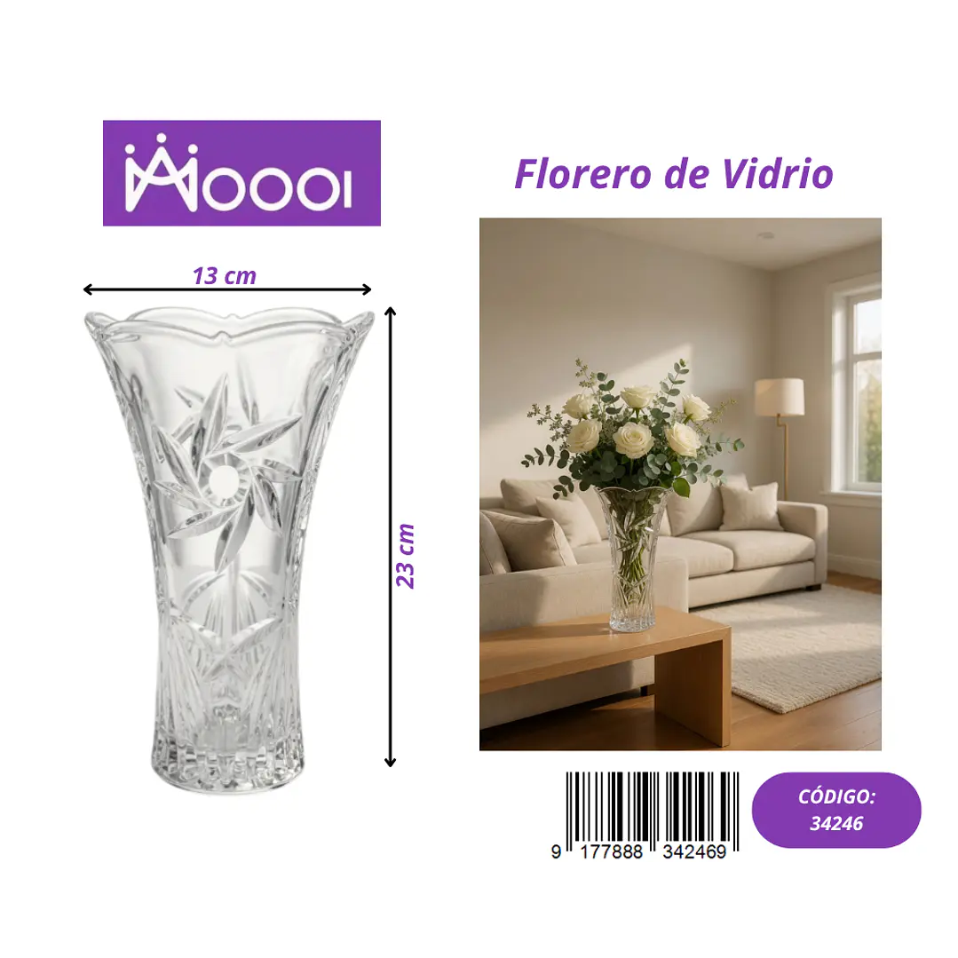 FLORERO DE VIDRIO Precio publicado al por mayor 3 unidades del mismo 1