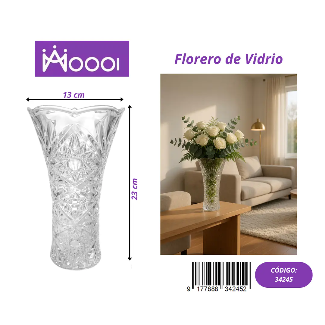 FLORERO DE VIDRIO Precio publicado al por mayor 3 unidades del mismo 1