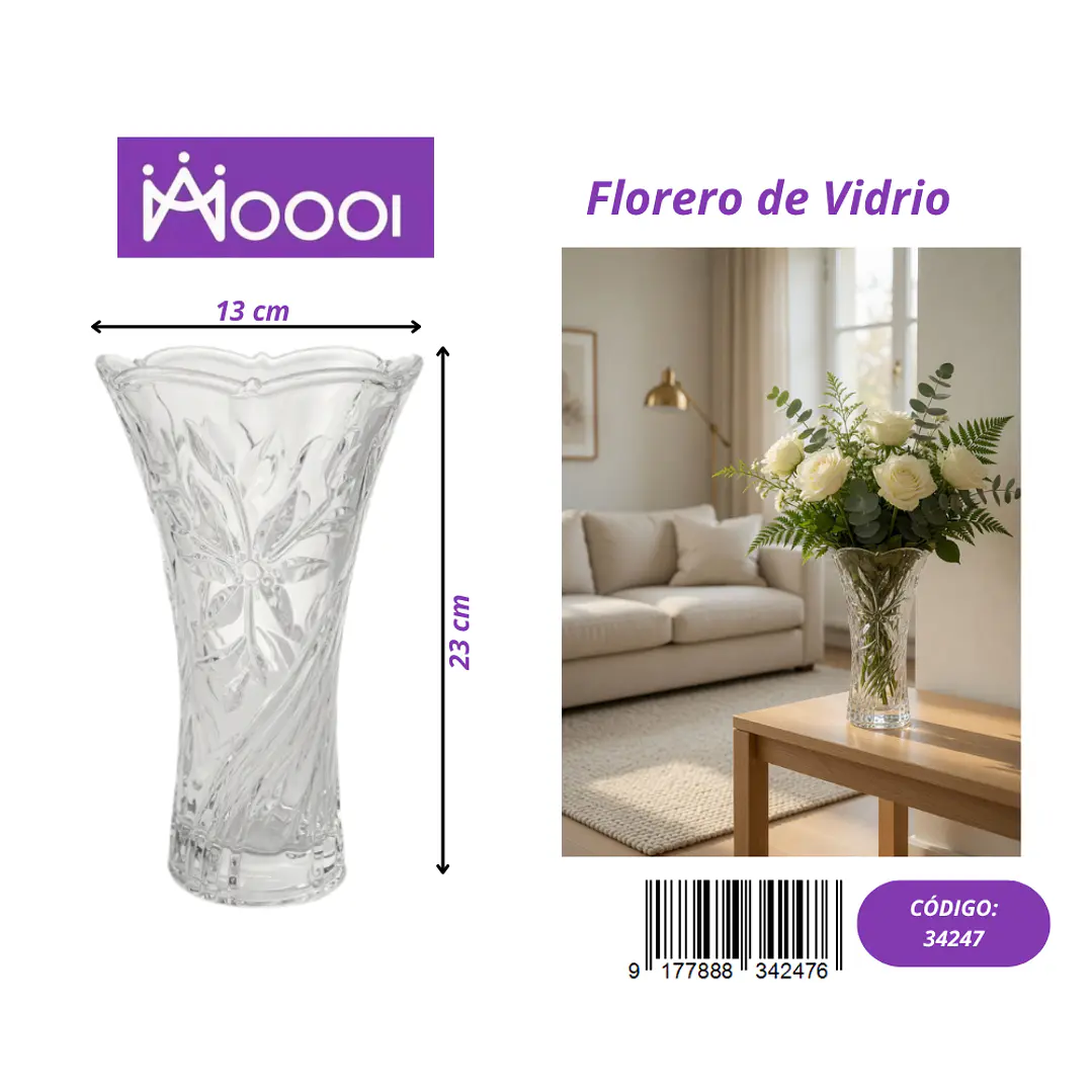 FLORERO DE VIDRIO Precio publicado al por mayor 3 unidades del mismo 1