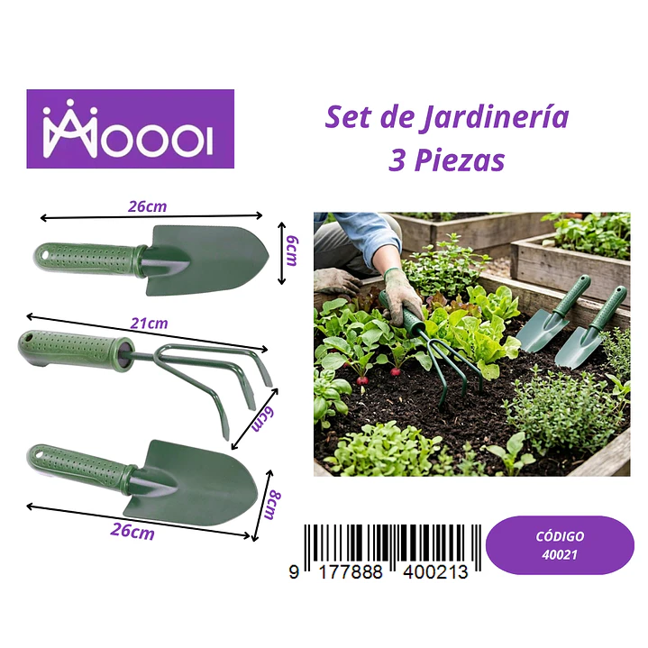 SET DE JARDINERIA 3 PCS Precio publicado al por mayor 3 unidades del mismo 1