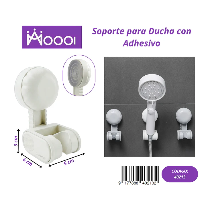 Soporte para ducha con adhesivo Precio publicado al por mayor 3 unidades del mismo 1