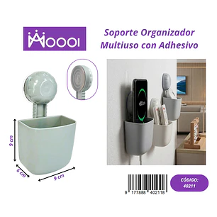 Soporte Organizador Multiuso con Adhesivo Precio publicado al por mayor 3 unidades del mismo