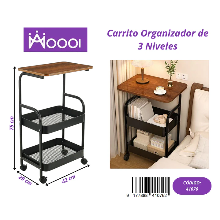 Carrito Organizador de 3 Niveles Precio publicado al por mayor 3 unidades del mismo 1