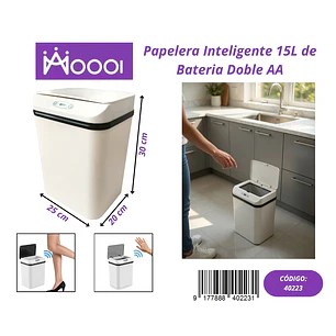 Papelera Inteligente 15L de Bateria Doble AA Precio publicado al por mayor 3 unidades del mismo