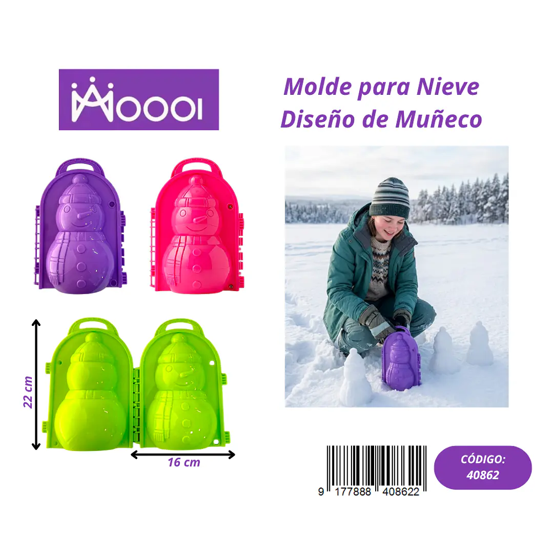 MOLDE PARA NIEVE DISEÑO MUÑECO Precio publicado al por mayor 3 unidades del mismo 1