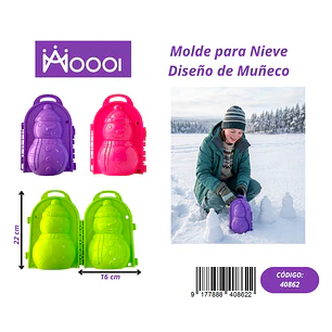 MOLDE PARA NIEVE DISEÑO MUÑECO Precio publicado al por mayor 3 unidades del mismo