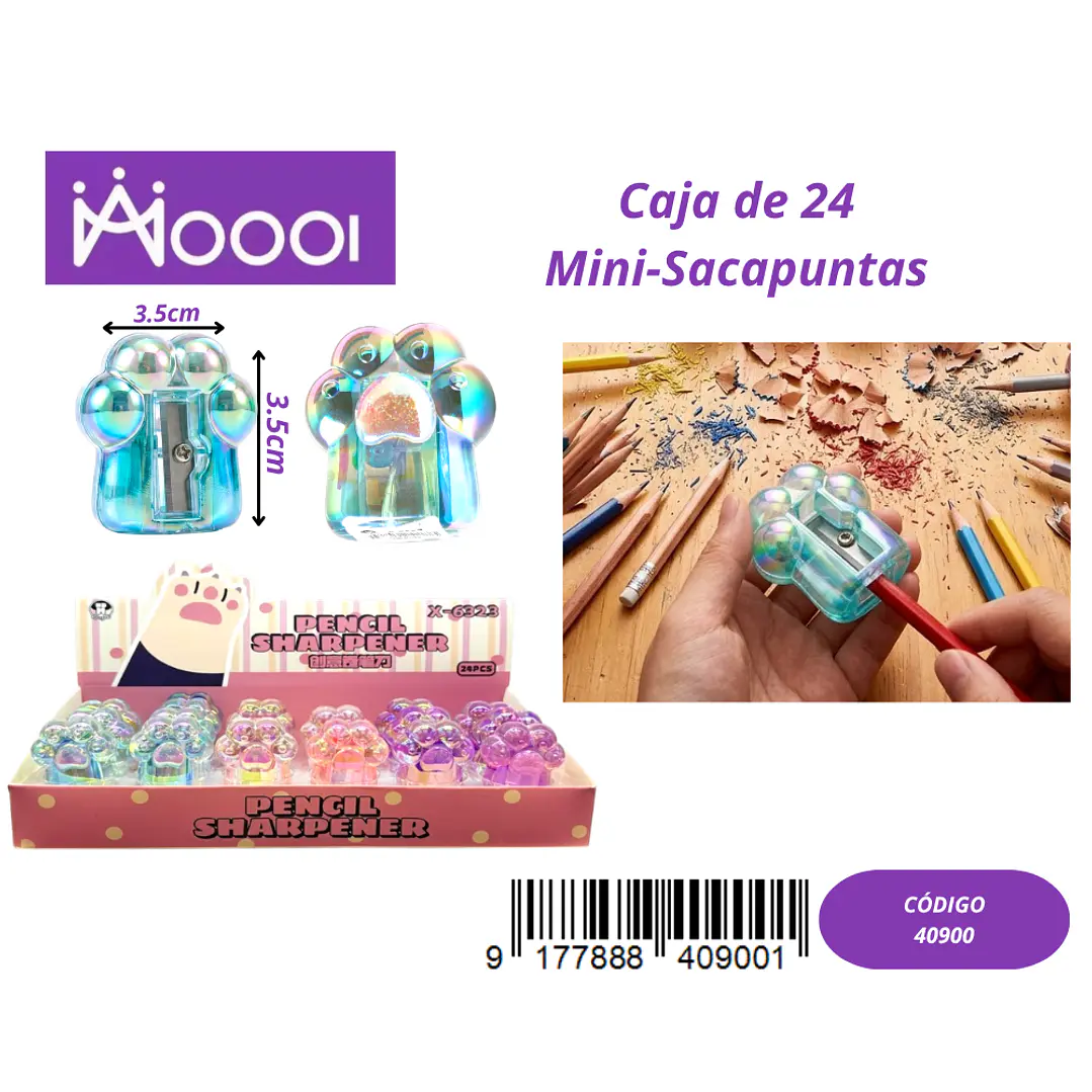 Sacapuntas Diseño Patita de Gato (Valor 1 Pieza) Precio publicado al por mayor 3 unidades del mismo 1