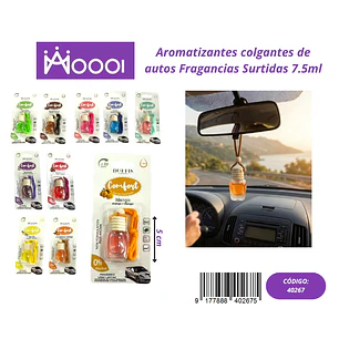 Aromatizador Colgante Para Auto 7.5ml Precio publicado al por mayor 3 unidades del mismo
