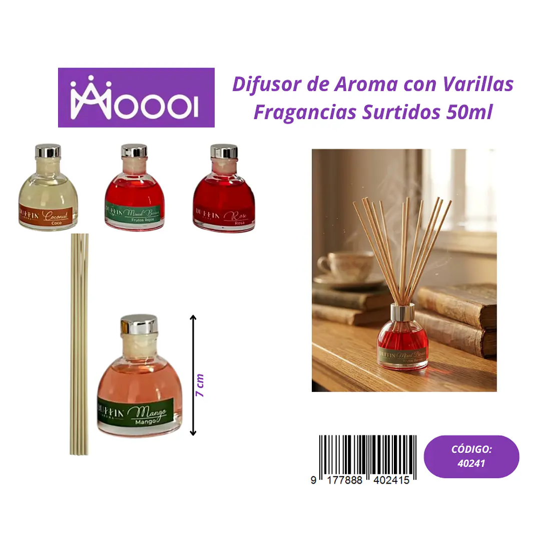 Difusor de Aroma con Varillas 50ml Precio publicado al por mayor 3 unidades del mismo 1