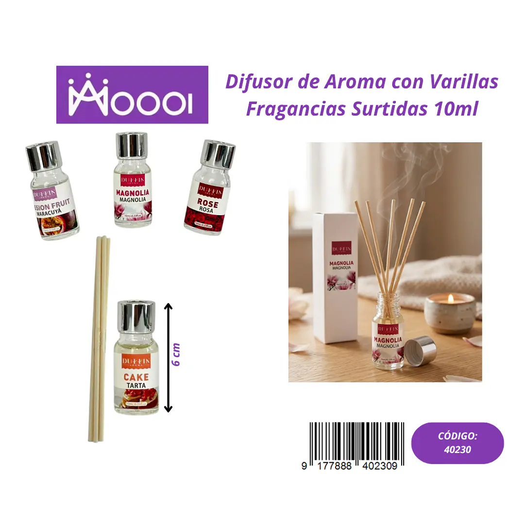 Difusor de Aroma con Varillas 10ml Precio publicado al por mayor 3 unidades del mismo 1