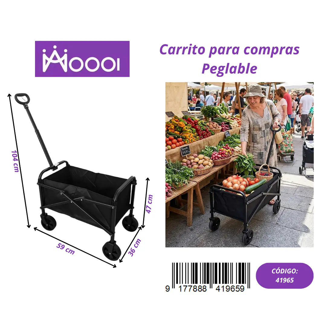 Carrito para Compras Plegable Precio publicado al por mayor 3 unidades del mismo 1